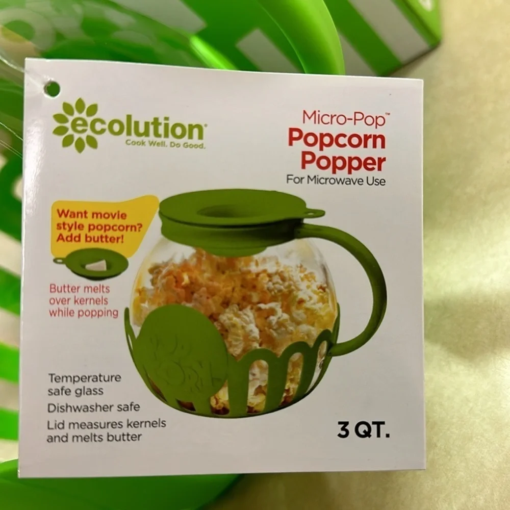 Ecolution Micro-Pop Popcorn Popper New in Box 3 Quart